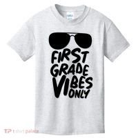 Cool First Grade Vibes Only Back to School Kids T-Shirt thumb 0