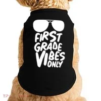 Cool First Grade Vibes Only Back to School Doggie Tank thumb 0