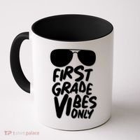 Cool First Grade Vibes Only Back to School Coffee Mug thumb 0