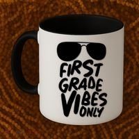 Cool First Grade Vibes Only Back to School Coffee Mug thumb 2