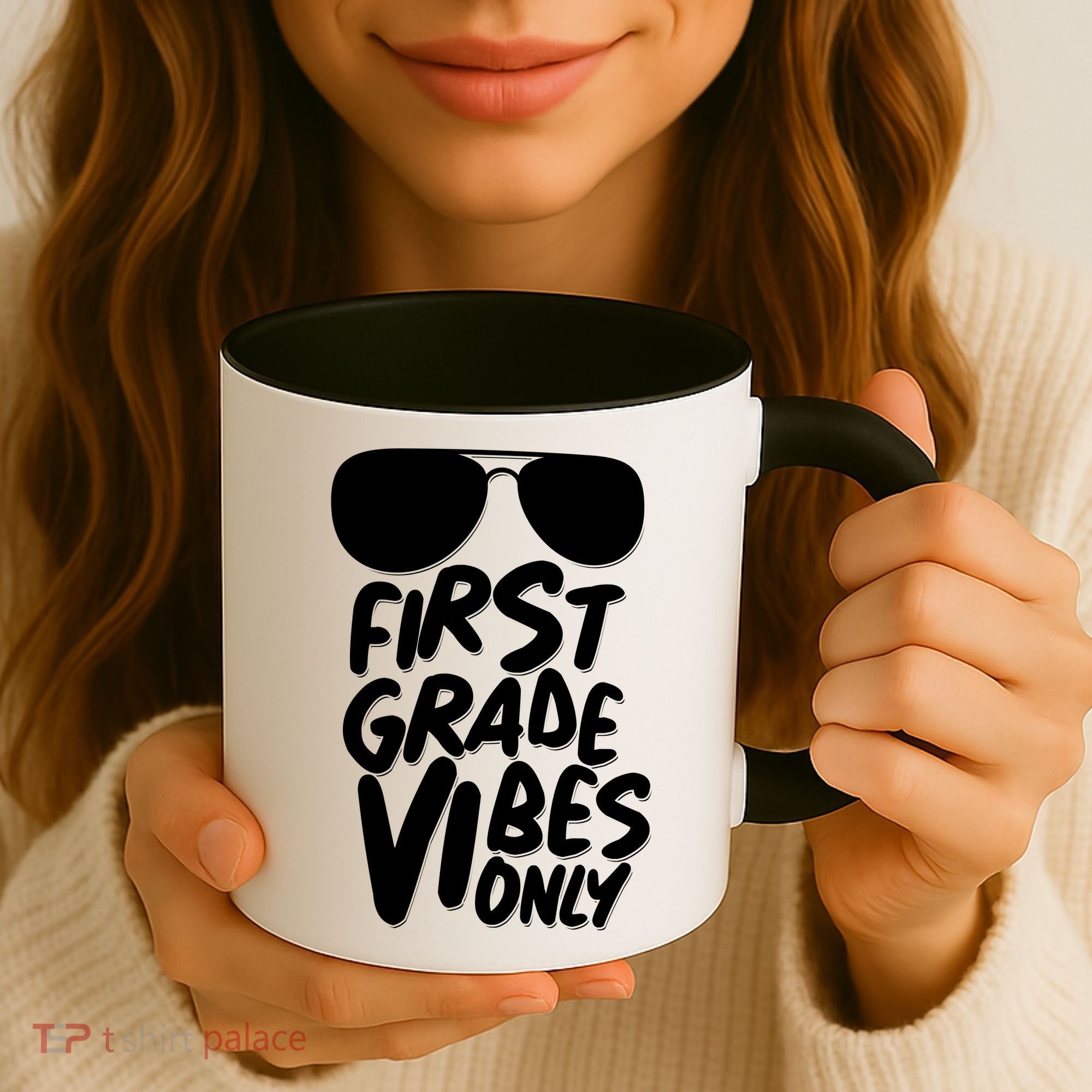 Cool First Grade Vibes Only Back to School Coffee Mug