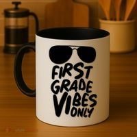 Cool First Grade Vibes Only Back to School Coffee Mug thumb 4