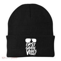 Cool First Grade Vibes Only Back to School Beanie thumb 0