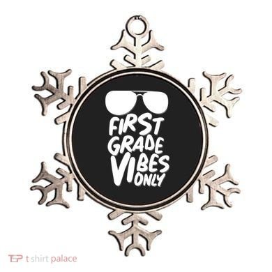 Cool First Grade Vibes Only Back to School Ornament