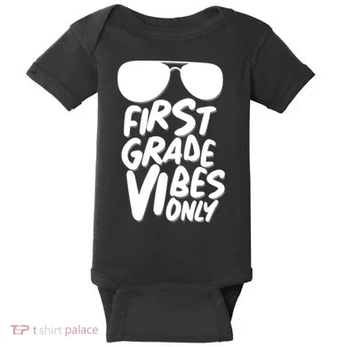 Cool First Grade Vibes Only Back to School Baby Bodysuit