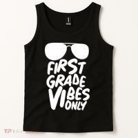 Cool First Grade Vibes Only Back to School Tank Top thumb 2