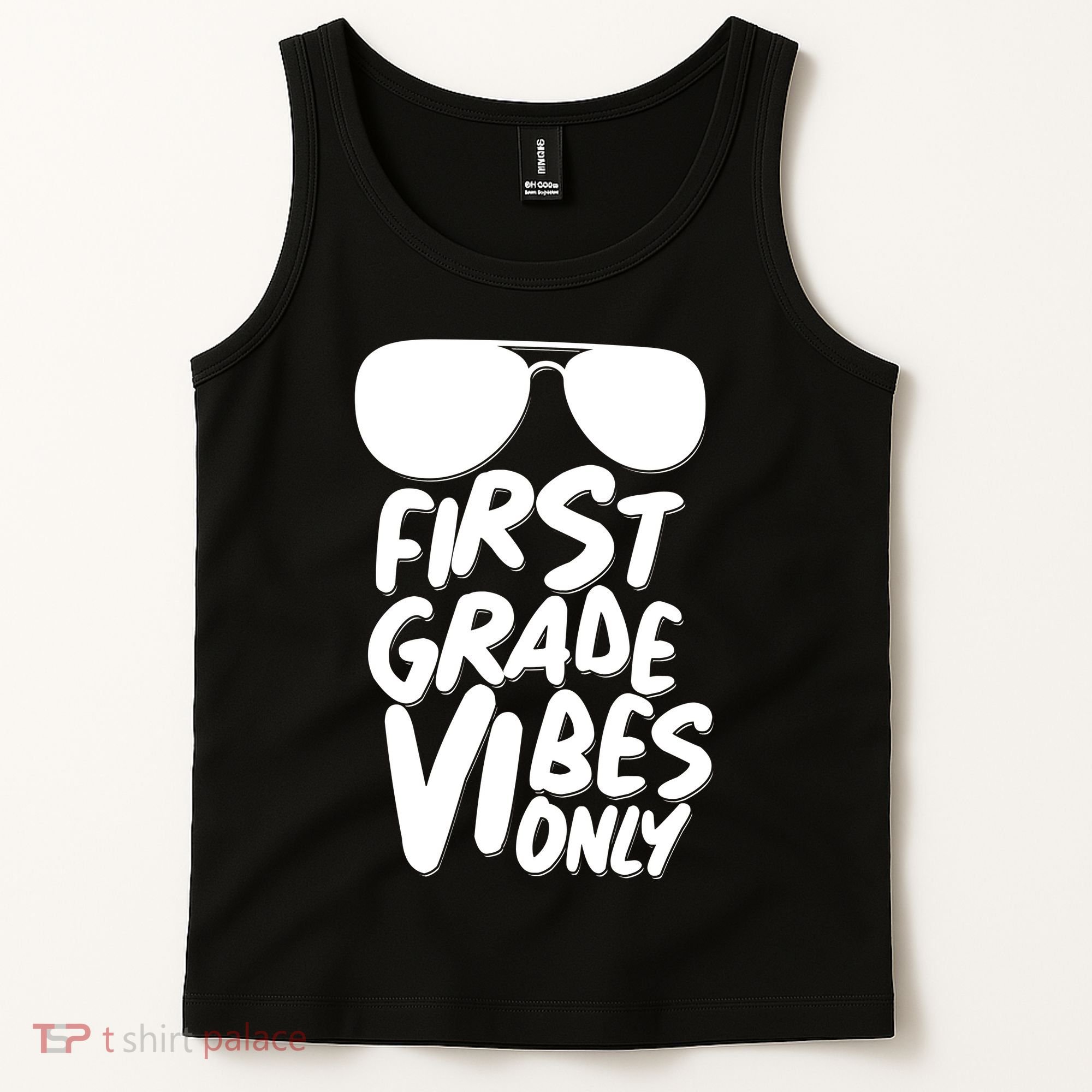 Cool First Grade Vibes Only Back to School Tank Top