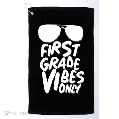 Cool First Grade Vibes Only Back to School Golf Towel