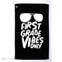 Cool First Grade Vibes Only Back to School Golf Towel thumb 0