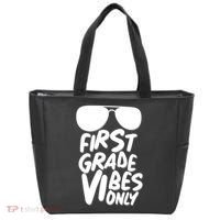 Cool First Grade Vibes Only Back to School Tote Bag thumb 0