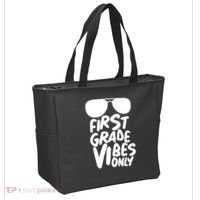 Cool First Grade Vibes Only Back to School Tote Bag thumb 2