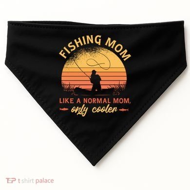 Cool Fishing Mom USA-Made Doggie Bandana
