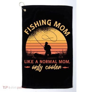 Cool Fishing Mom Golf Towel