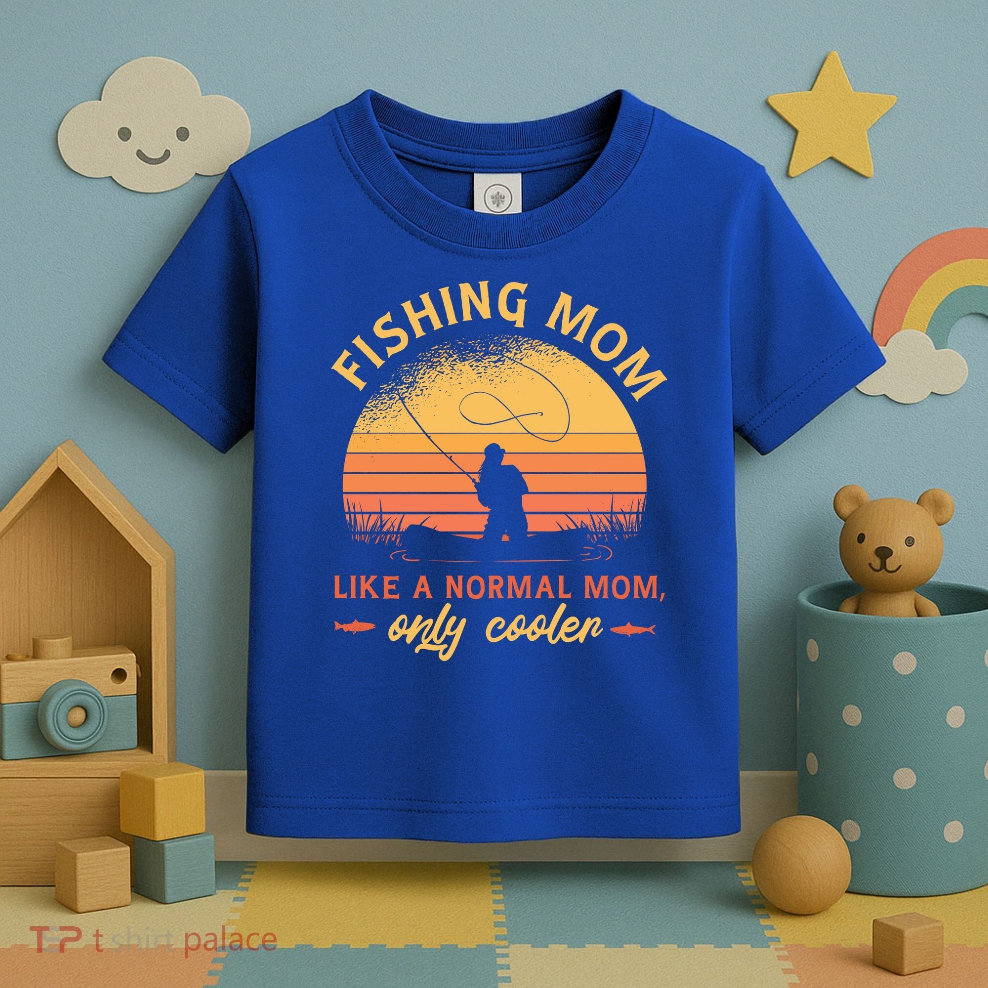 Cool Fishing Mom Toddler T-Shirt