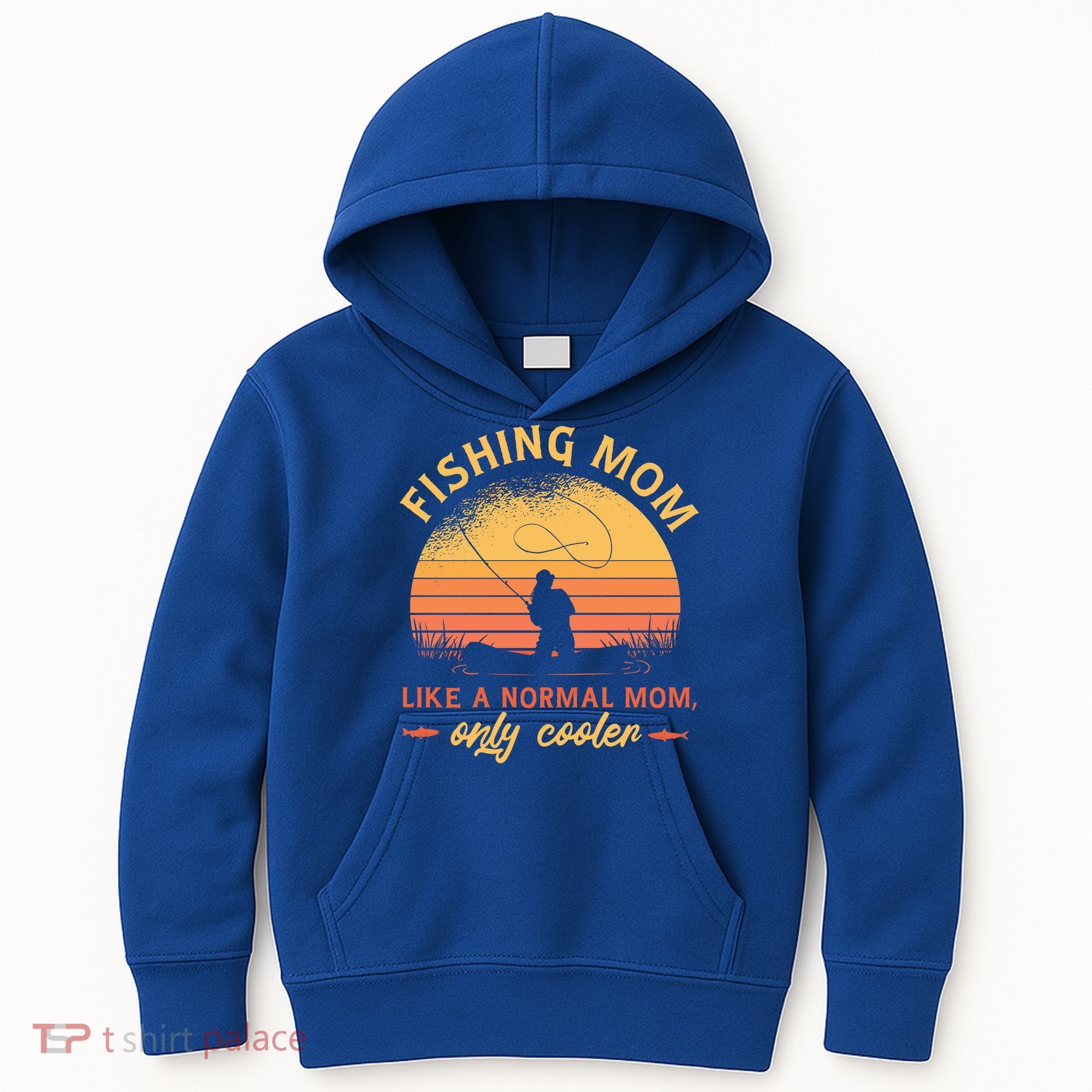 Cool Fishing Mom Kids Hoodie