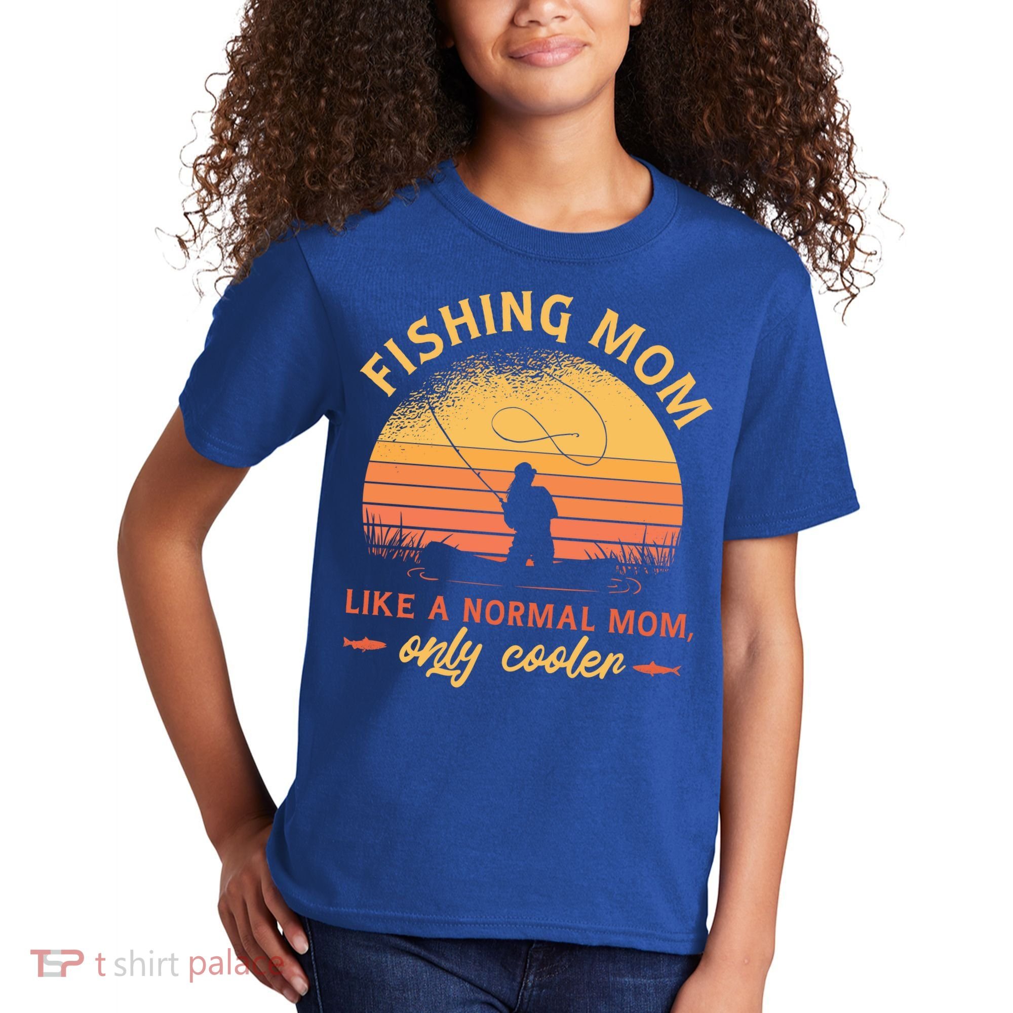 Cool Fishing Mom Kids T-Shirt