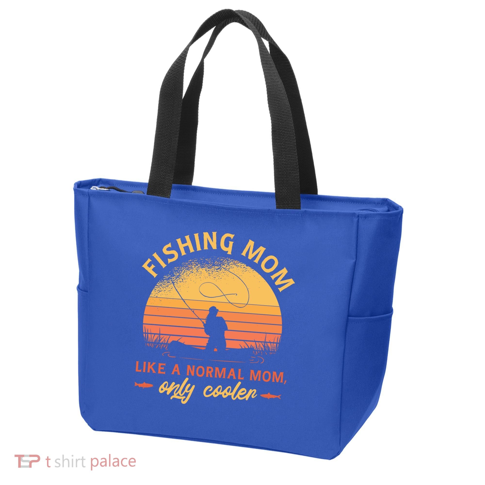 Cool Fishing Mom Tote Bag