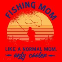 Cool Fishing Mom Santa Hat thumb 1
