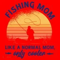 Cool Fishing Mom Santa Hat thumb 1