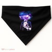 Cool Galaxy Space Head USA-Made Doggie Bandana thumb 0