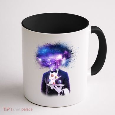 Cool Galaxy Space Head Coffee Mug back