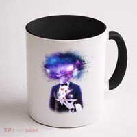 Cool Galaxy Space Head Coffee Mug thumb 1