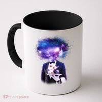 Cool Galaxy Space Head Coffee Mug thumb 0