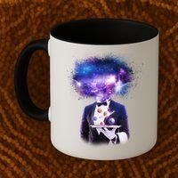 Cool Galaxy Space Head Coffee Mug thumb 2