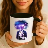 Cool Galaxy Space Head Coffee Mug thumb 3