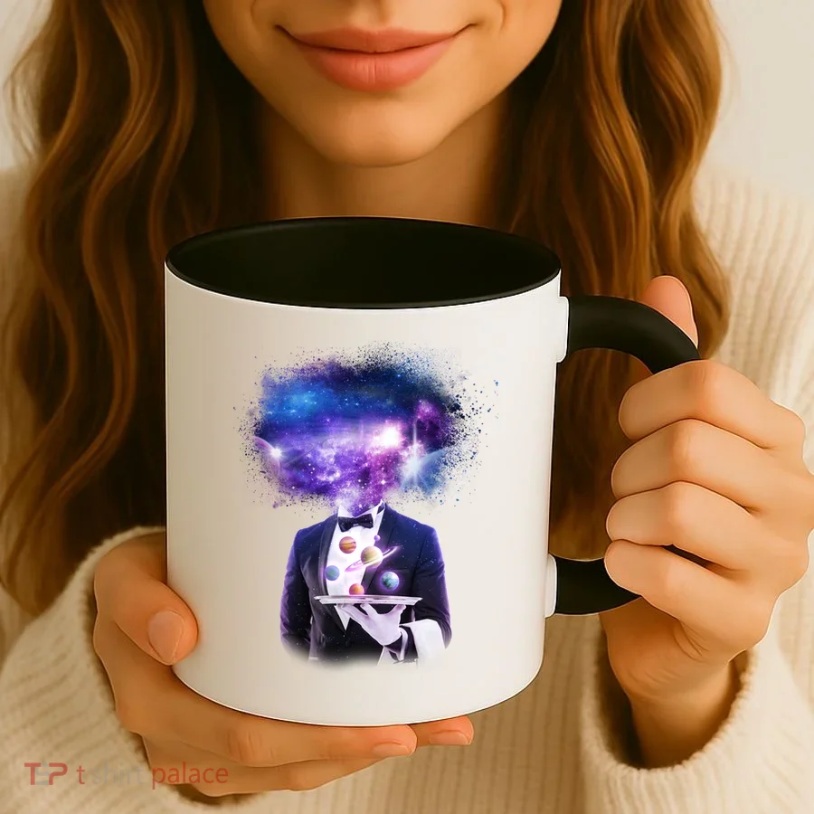 Cool Galaxy Space Head Coffee Mug