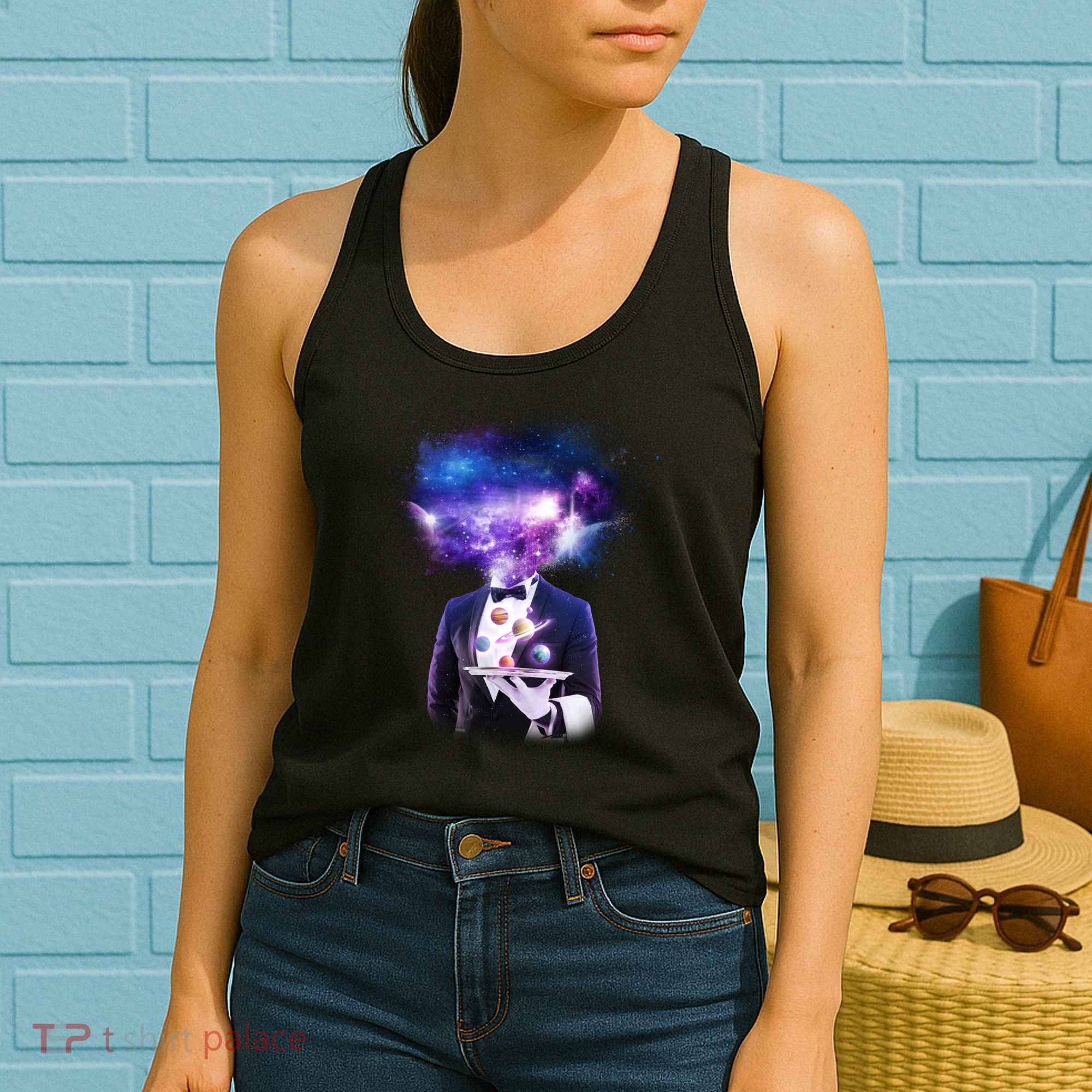 Cool Galaxy Space Head Women's Tank Top
