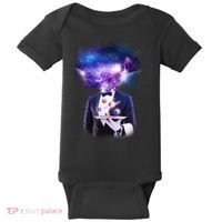 Cool Galaxy Space Head Baby Bodysuit thumb 0