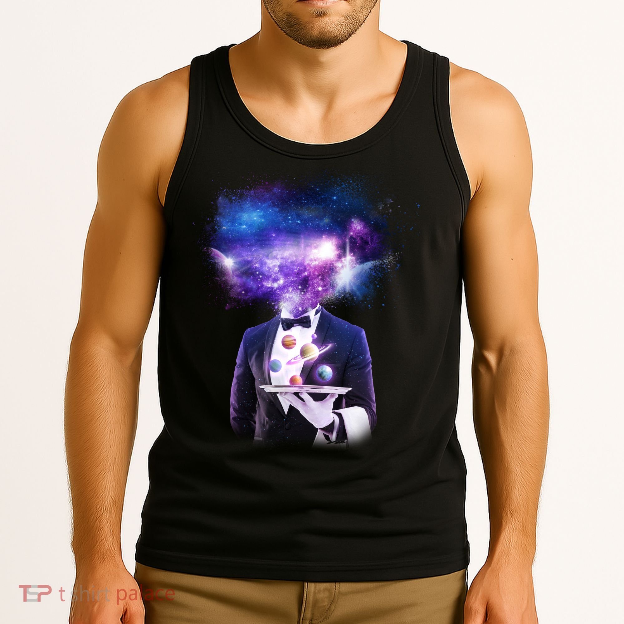 Cool Galaxy Space Head Tank Top