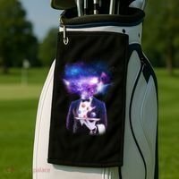 Cool Galaxy Space Head Golf Towel thumb 2