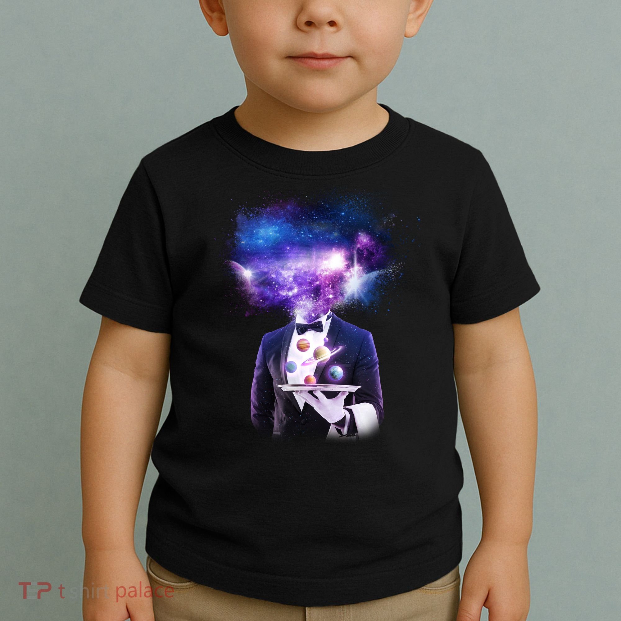 Cool Galaxy Space Head Toddler T-Shirt