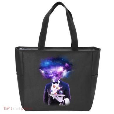 Cool Galaxy Space Head Tote Bag