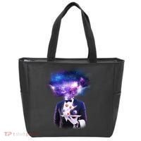 Cool Galaxy Space Head Tote Bag thumb 0