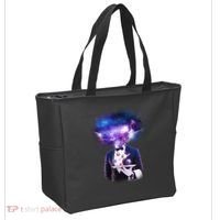 Cool Galaxy Space Head Tote Bag thumb 2