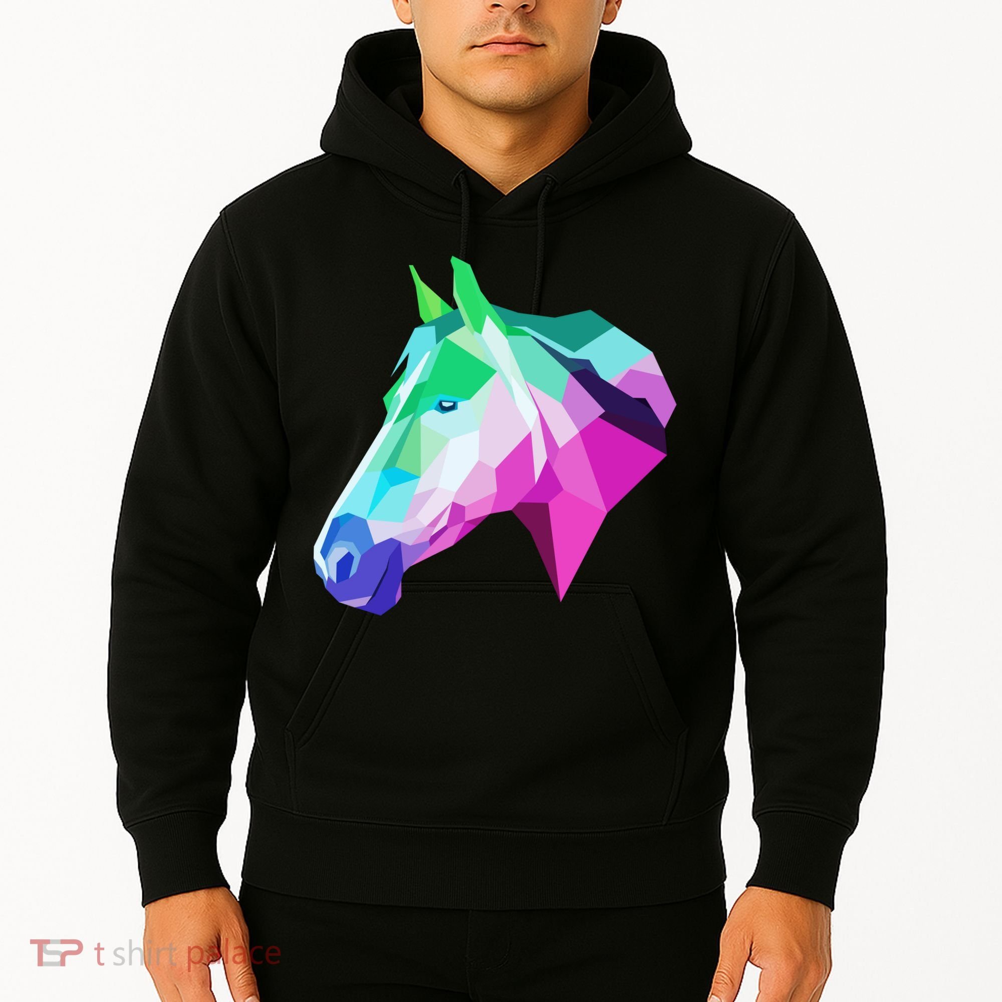 Cool Geometric Horse Hoodie