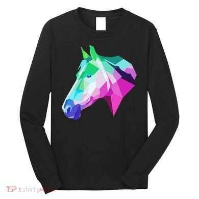 Cool Geometric Horse Long Sleeve Shirt