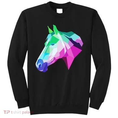 Cool Geometric Horse Sweatshirt