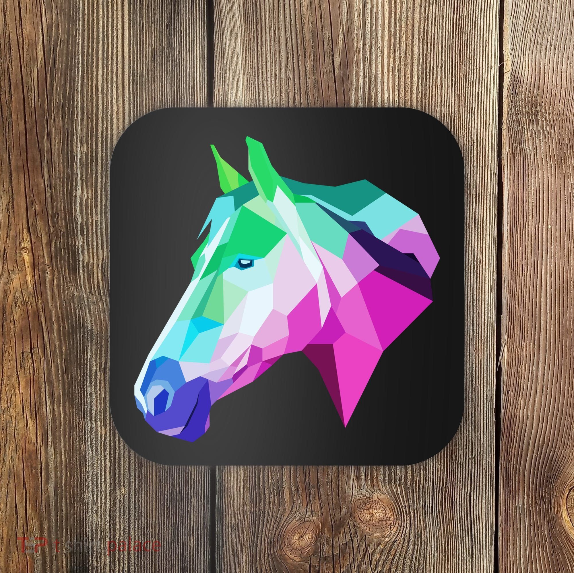 Cool Geometric Horse Coaster
