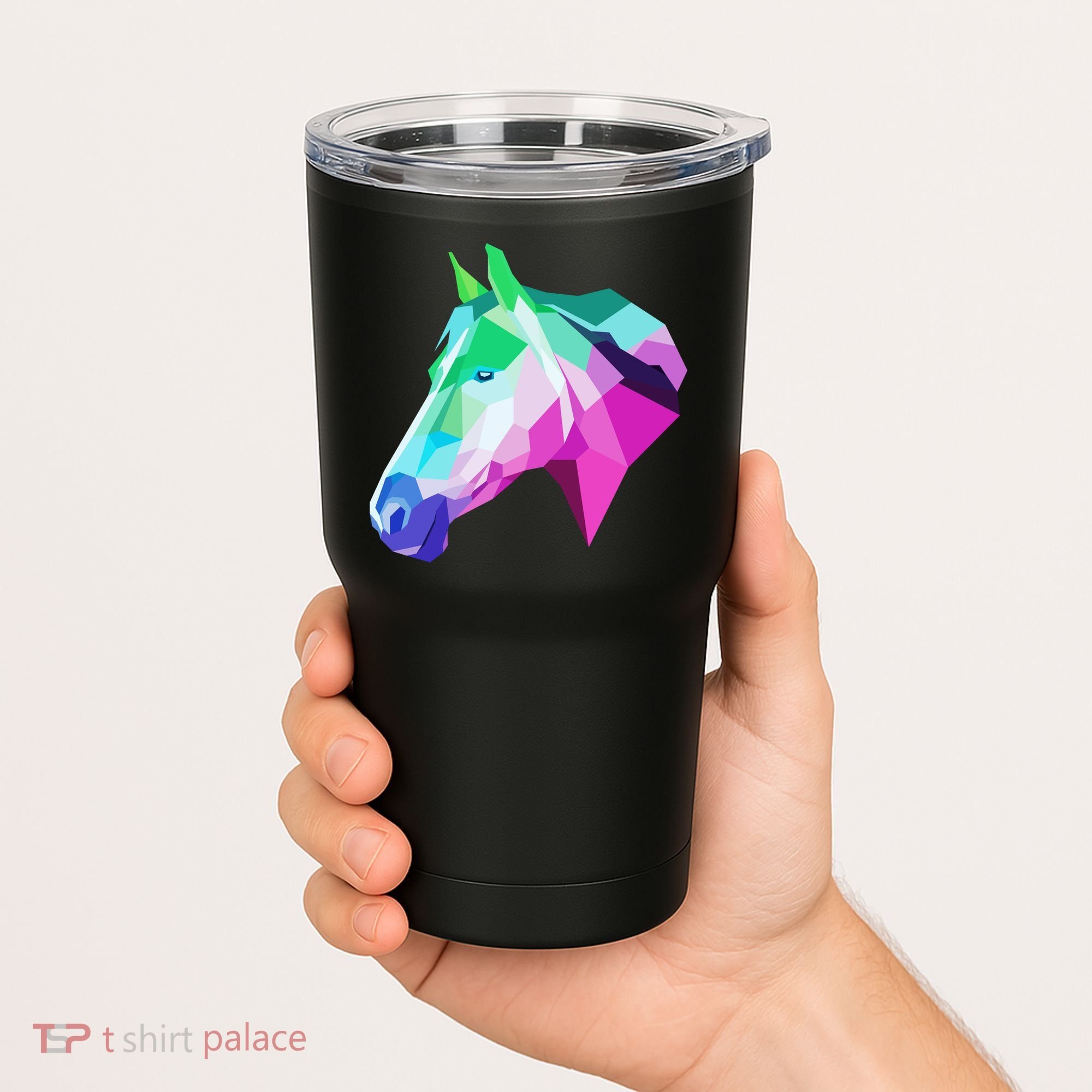 Cool Geometric Horse Tumbler