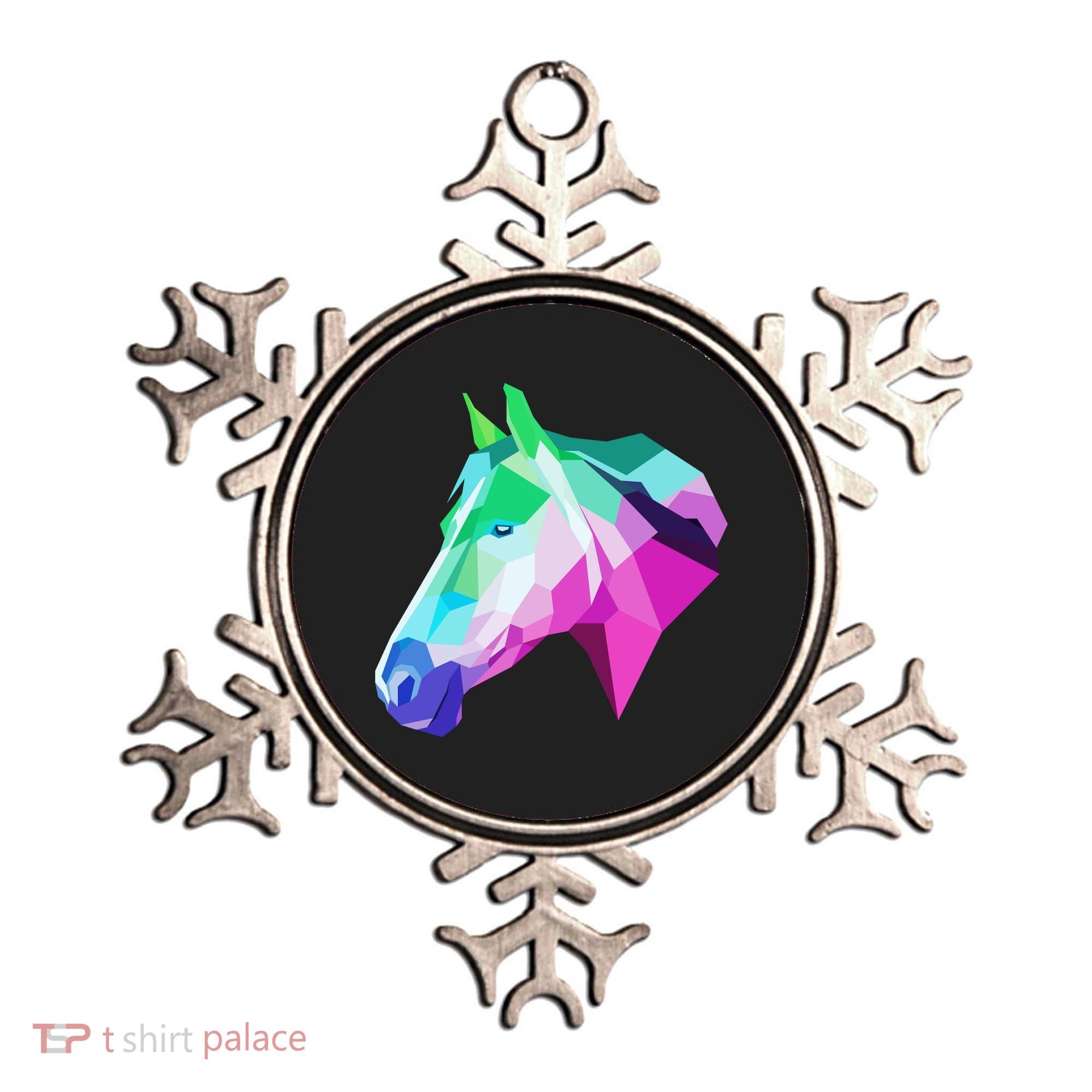 Cool Geometric Horse Ornament