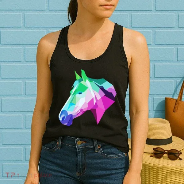 Cool Geometric Horse Women's Tank Top