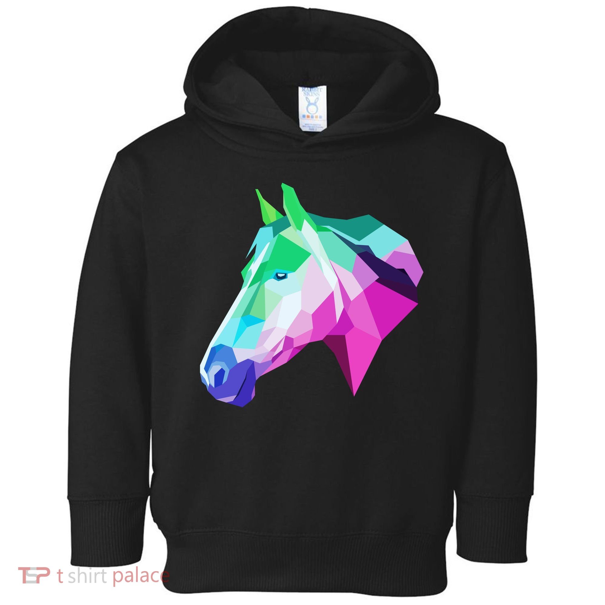 Cool Geometric Horse Toddler Hoodie