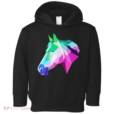 Cool Geometric Horse Toddler Hoodie