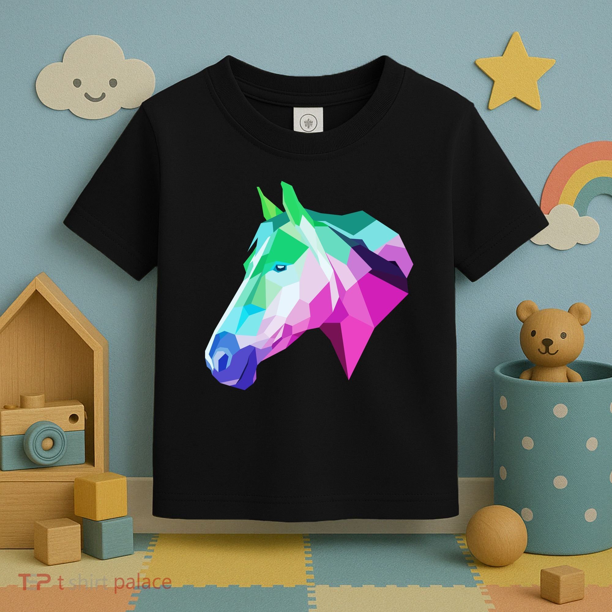 Cool Geometric Horse Toddler T-Shirt