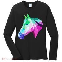 Cool Geometric Horse Women's Long Sleeve Shirt thumb 0