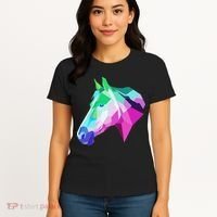 Cool Geometric Horse Women's T-Shirt thumb 4